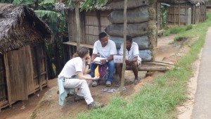 Collecting data in Madagascar.