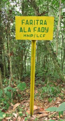 A boundary sign marking the edge of ASSR.